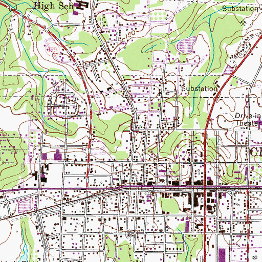 Topographic Map of First African Baptist Church, GA