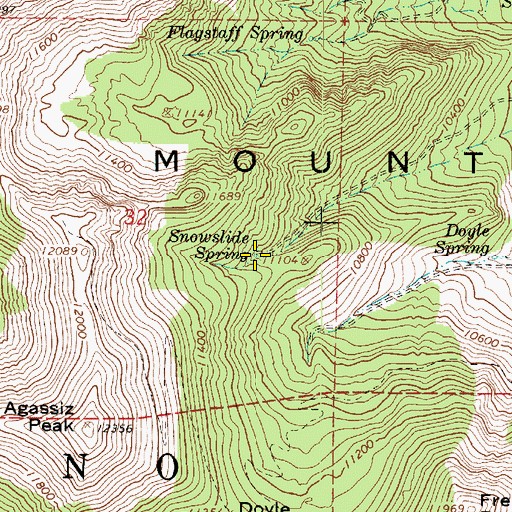 Topographic Map of Snowslide Spring, AZ