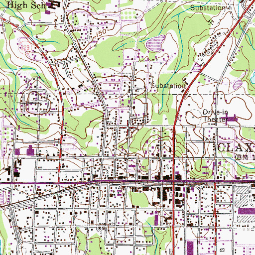 Topographic Map of Thomas Grove African Methodist Episcopal Church, GA