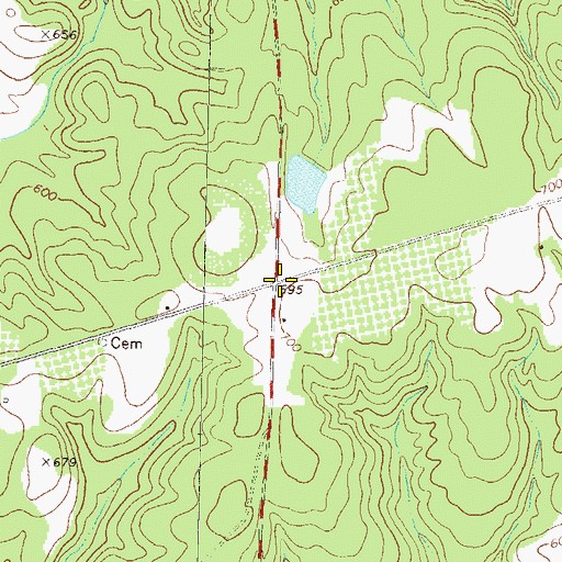 Topographic Map of Longs Academy (historical), GA