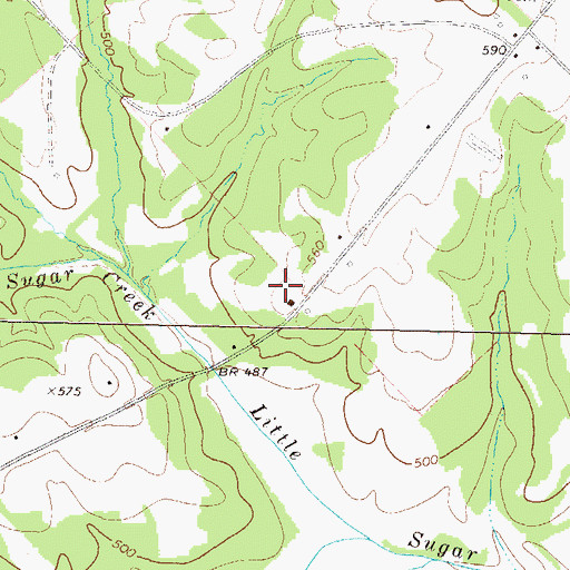 Topographic Map of Morgan County Church of Christ, GA