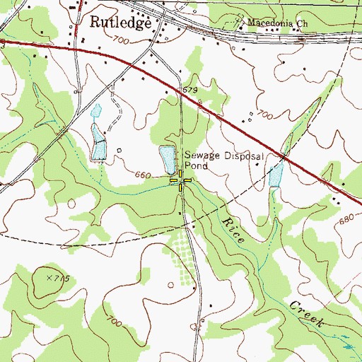 Topographic Map of Union Mill (historical), GA