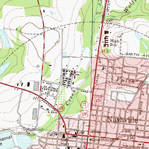 Topographic Map of Church of God, GA