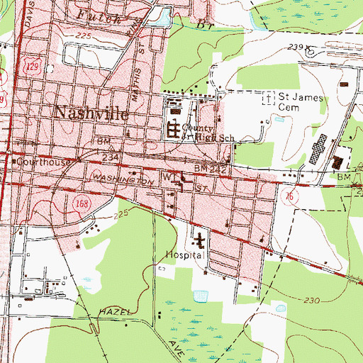 Topographic Map of New Bethel Baptist Church, GA