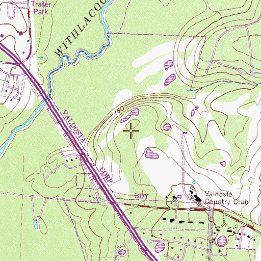 Topographic Map of Cherokee Plantation, GA