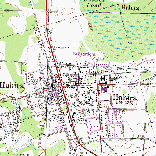Topographic Map of Smith Hospital, GA