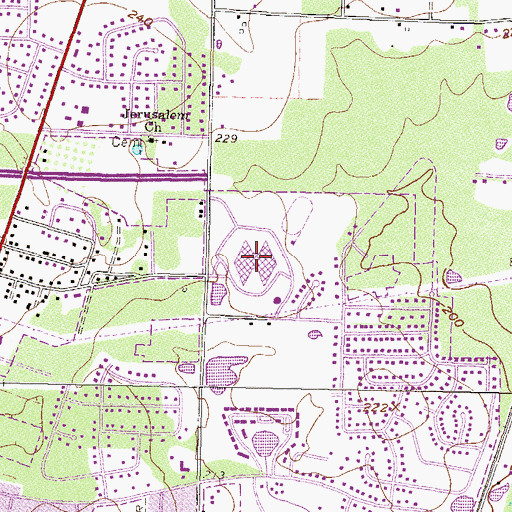 Topographic Map of Valdosta High School, GA