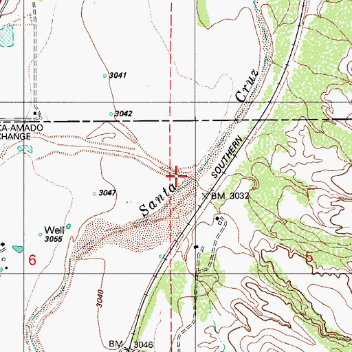 Topographic Map of Sopori Wash, AZ