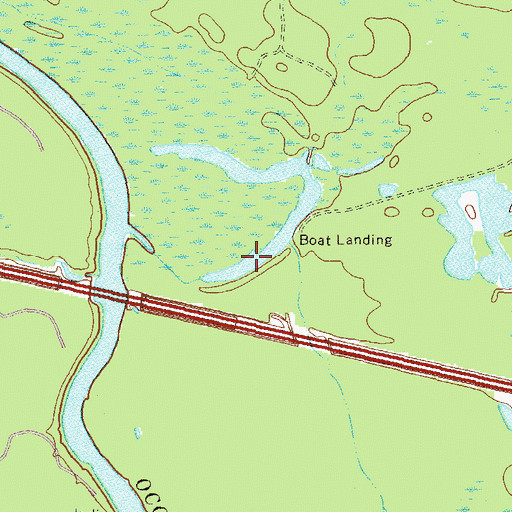 Topographic Map of Dead River, GA