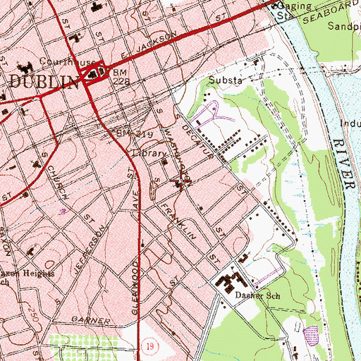 Topographic Map of Howard Chapel Methodist Episcopal Church, GA