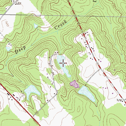 Topographic Map of Tattnall Lake, GA