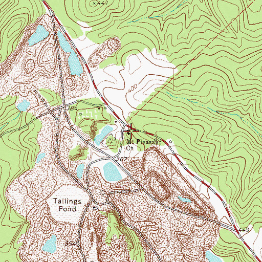 Topographic Map of Mount Pleasant Academy (historical), GA