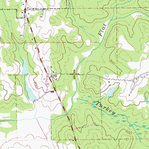 Topographic Map of Burdette Bridge, GA