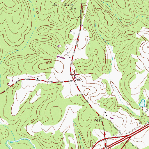 Topographic Map of Arp, GA