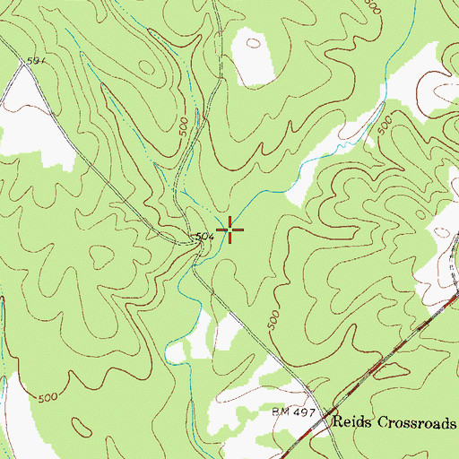 Topographic Map of Baltimore Branch, GA