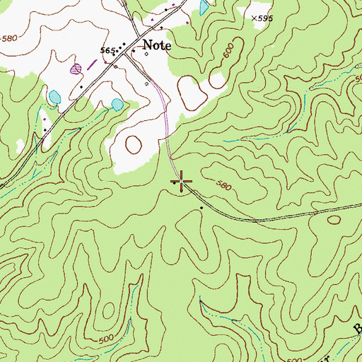 Topographic Map of Glenwoods Spring (historical), GA