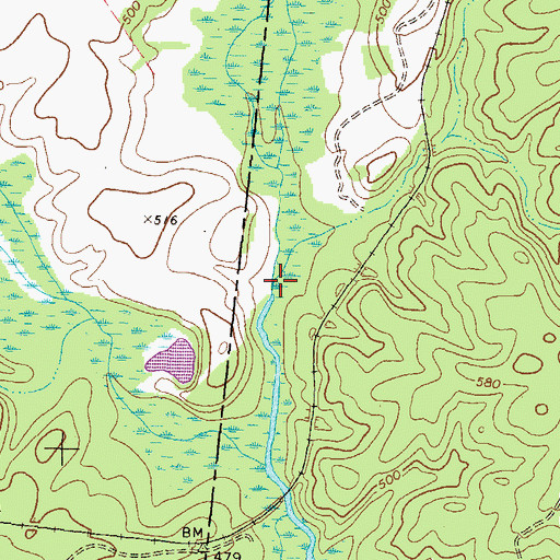 Topographic Map of Hone Branch, GA