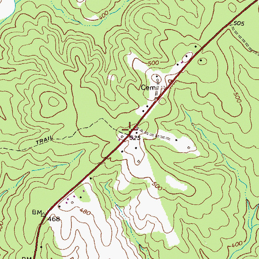 Topographic Map of Mission School (historical), GA