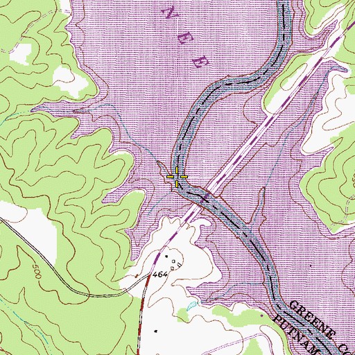 Topographic Map of Reids Ferry (historical), GA