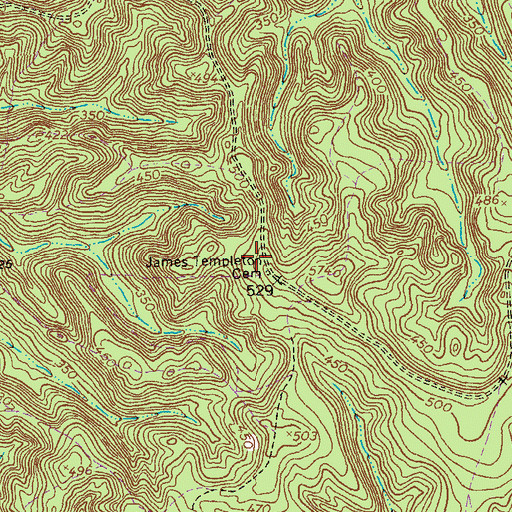 Topographic Map of Spring Hill Church (historical), GA