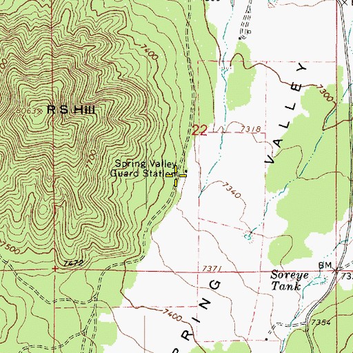 Topographic Map of Spring Valley Guard Station, AZ