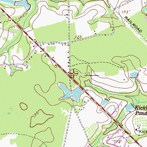 Topographic Map of White Pines Church, GA