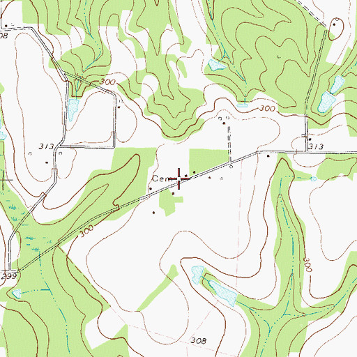 Topographic Map of Candacy Cato Cemetery, GA