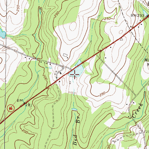 Topographic Map of Brown Pond, GA