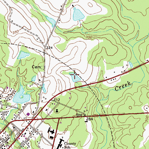 Topographic Map of Sherrod Pond, GA
