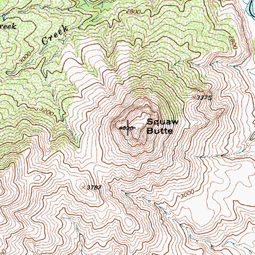 Topographic Map of Squaw Butte, AZ