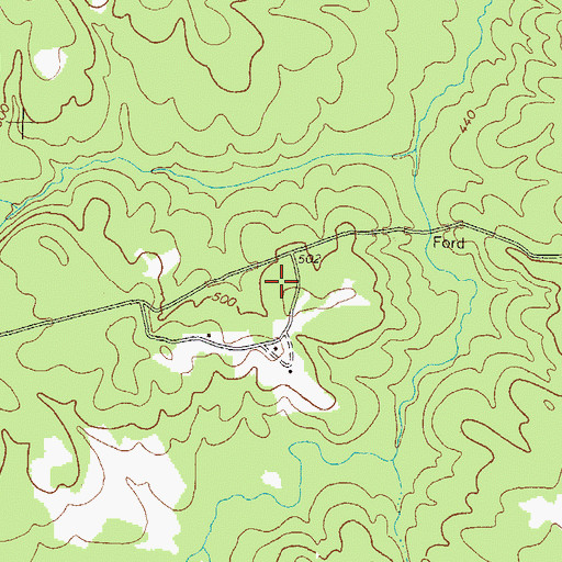 Topographic Map of Sturdivant Cemetery, GA