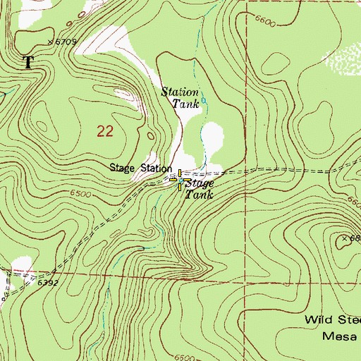 Topographic Map of Stage Tank, AZ