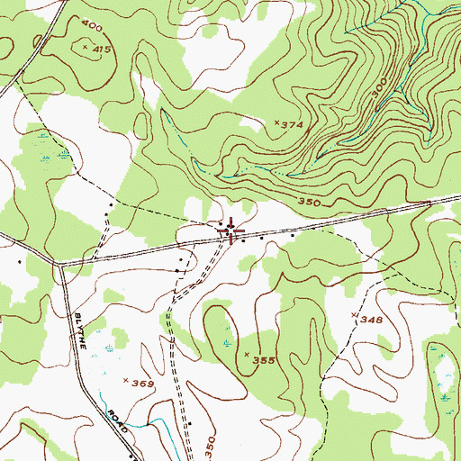 Topographic Map of Carswell School (historical), GA