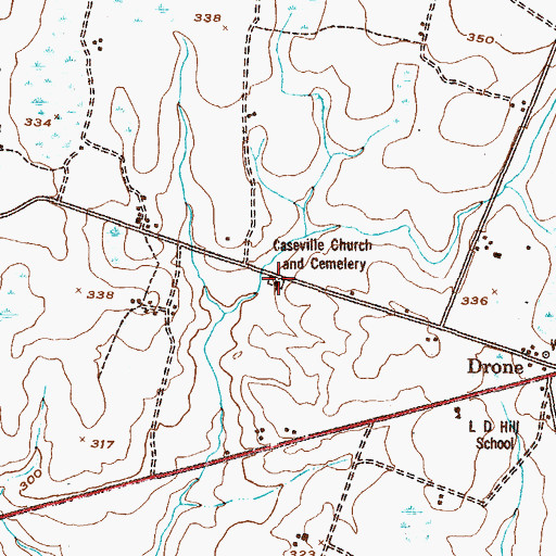 Topographic Map of Drone School (historical), GA