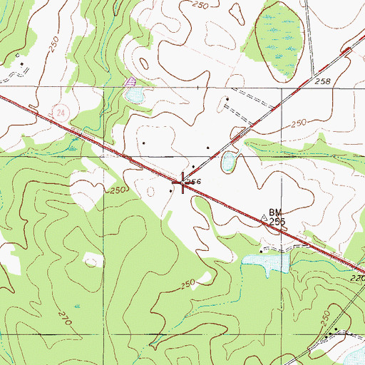 Topographic Map of East Burke Church, GA
