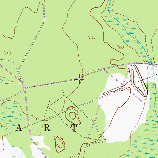 Topographic Map of Bear Branch School (historical), GA