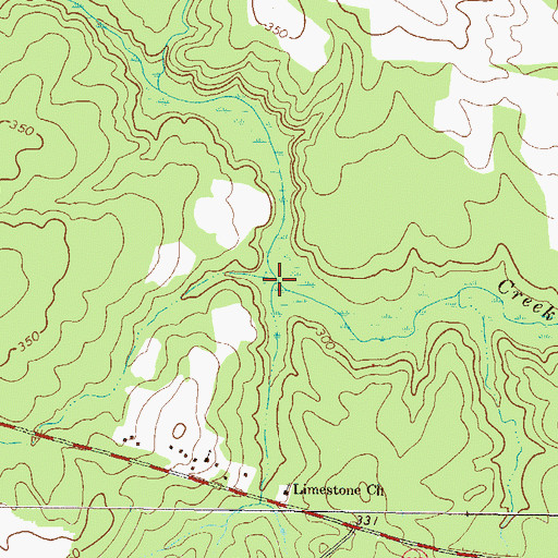 Topographic Map of Brooks Branch, GA