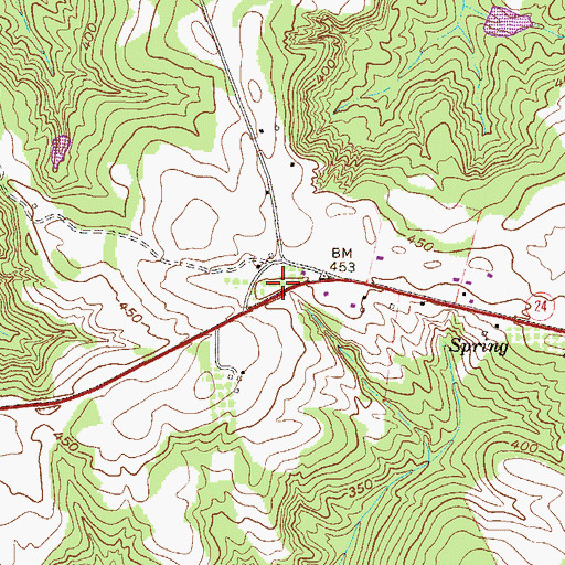 Topographic Map of First Southern Church, GA
