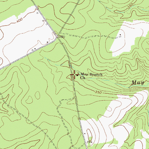 Topographic Map of May Branch School (historical), GA