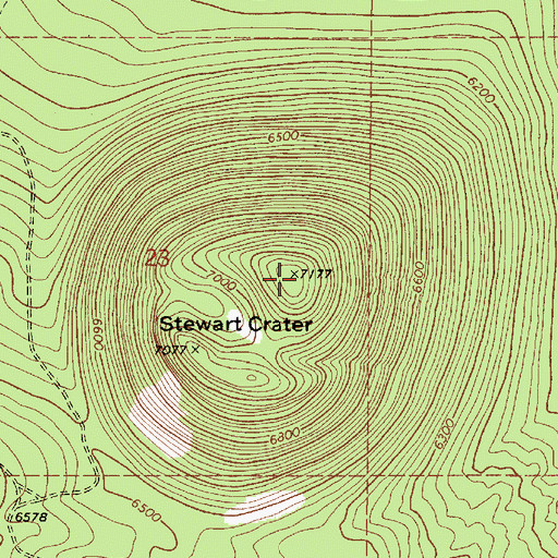 Topographic Map of Stewart Crater, AZ