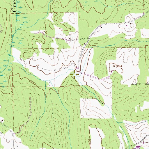Topographic Map of East Trammel Branch, GA
