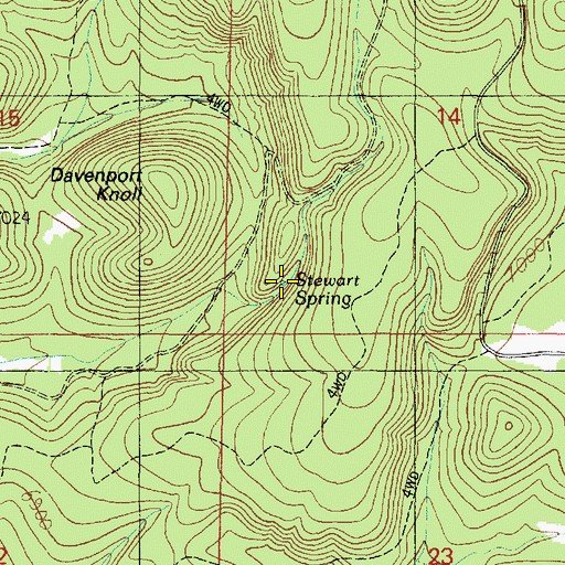 Topographic Map of Stewart Spring, AZ