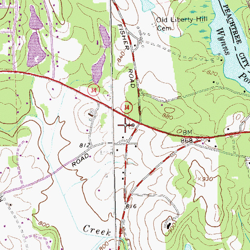 Topographic Map of Immanuel Bible College and Theological Seminary, GA