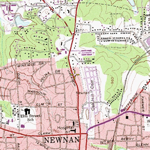 Topographic Map of Saint George Catholic Church, GA