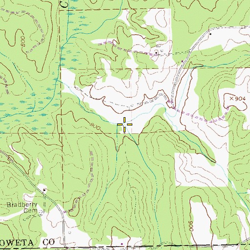 Topographic Map of West Trammel Branch, GA