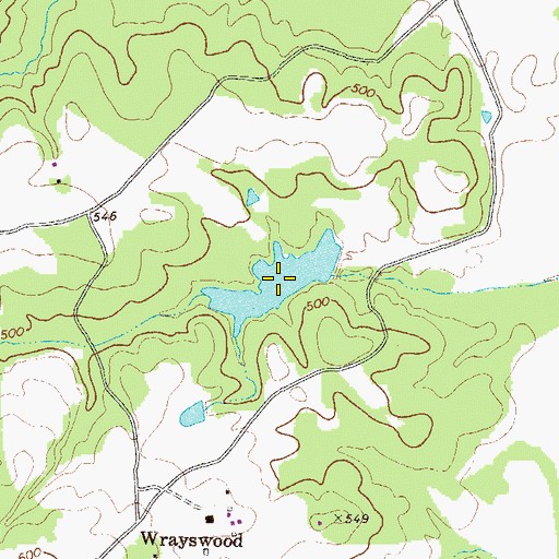Topographic Map of Bear Lake, GA