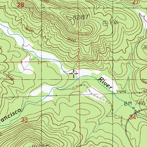 Topographic Map of Stone Creek, AZ