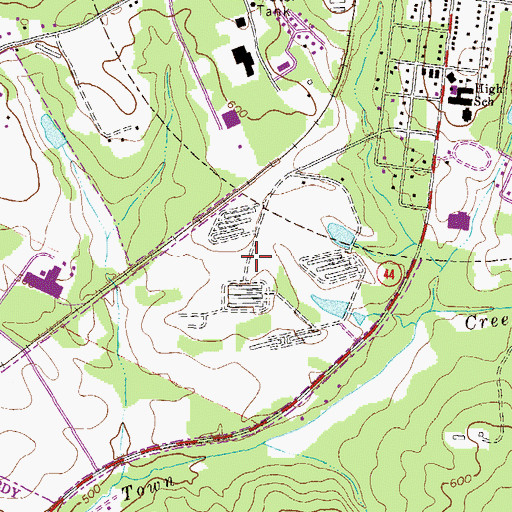 Topographic Map of Greene County Industrial Park, GA