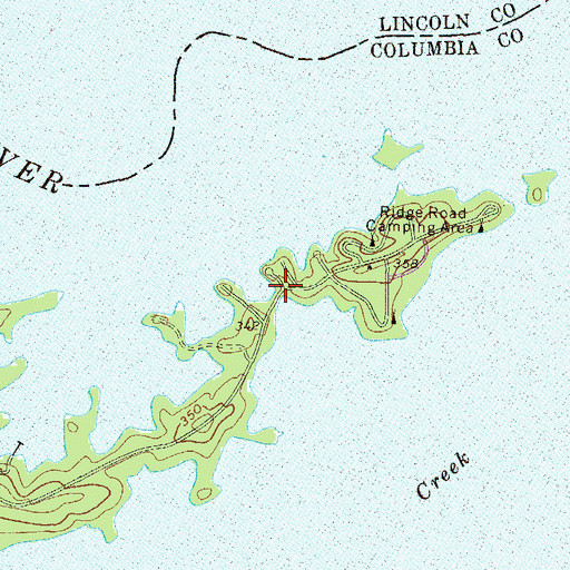 Topographic Map of Eubank (historical), GA