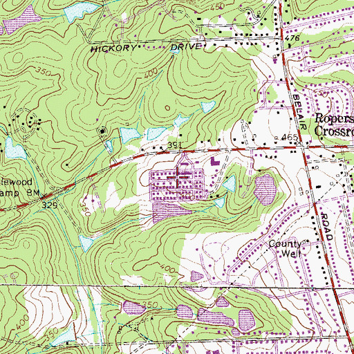 Topographic Map of Wymberly, GA